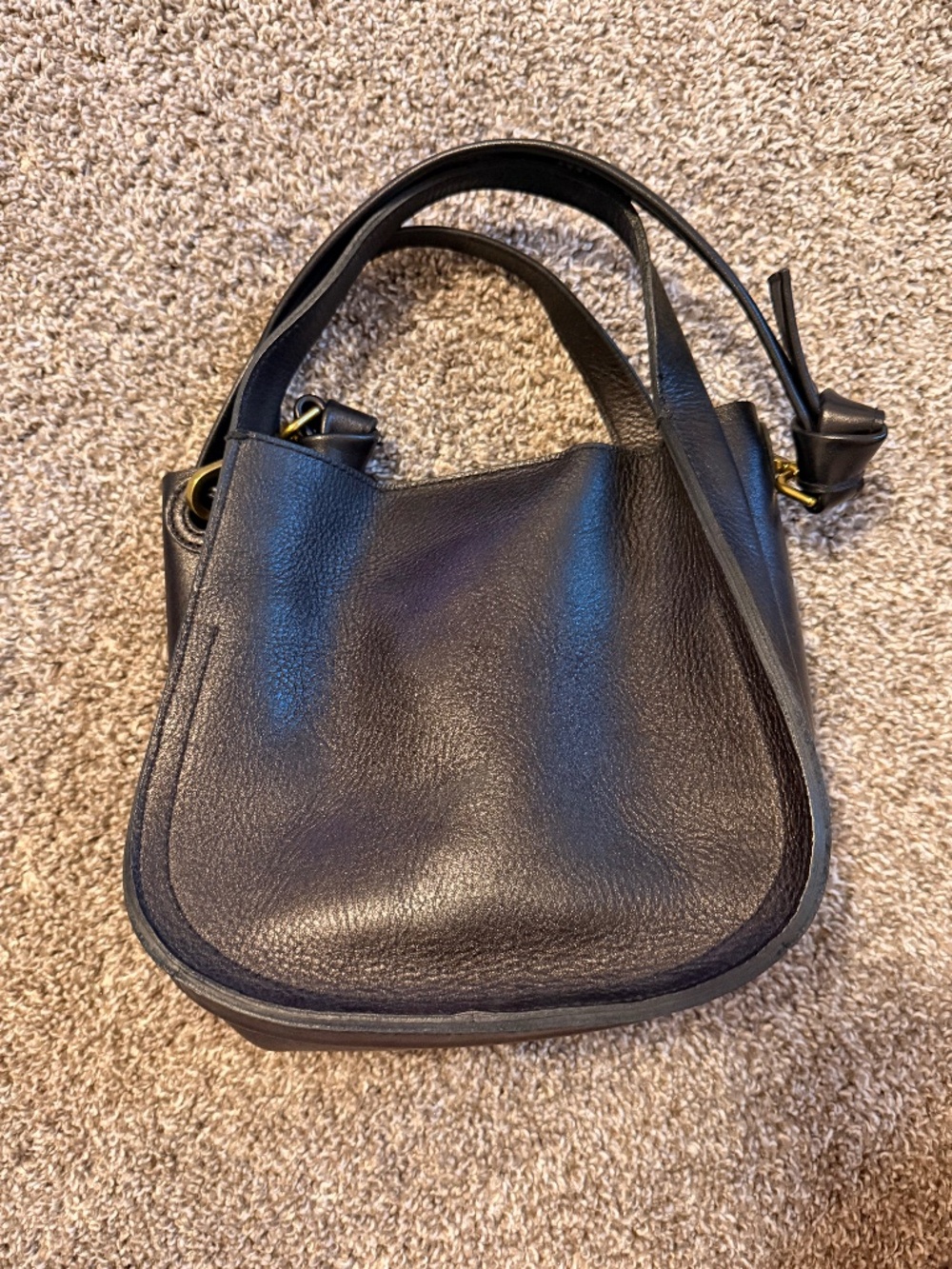 Madewell The Sydney Crossbody Bag Black Leather